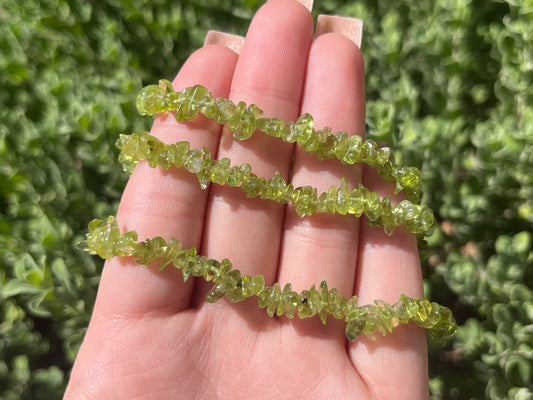 Peridot Chip Bracelet