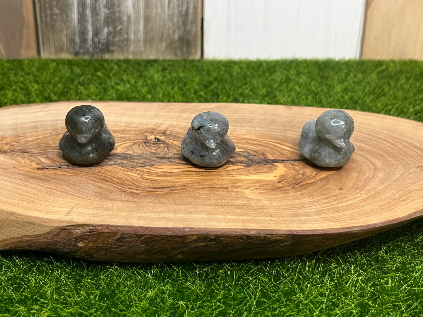 Labradorite Duck Carvings