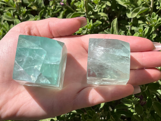 Green Fluorite Cube