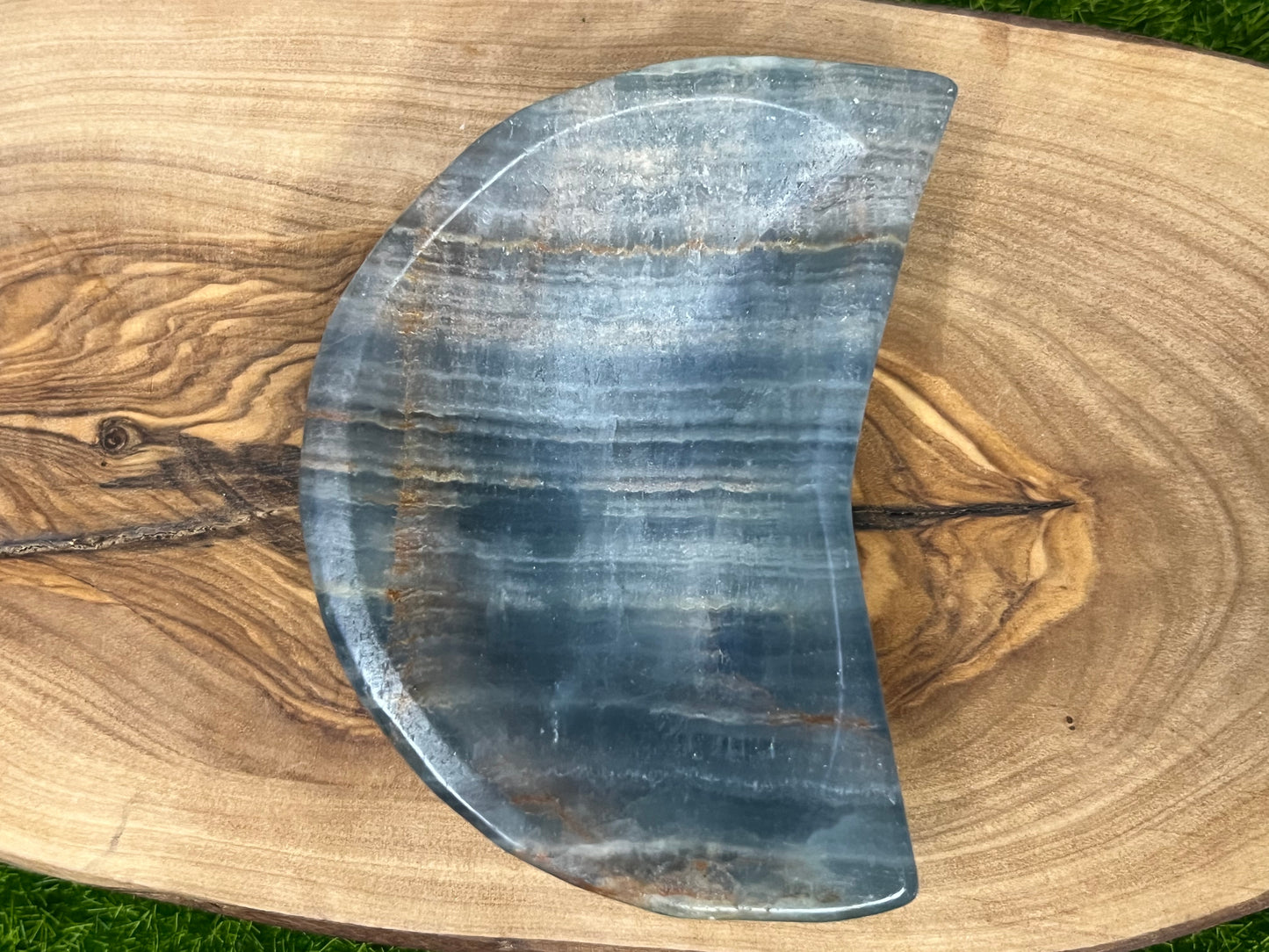 Blue Onyx Moon Bowl