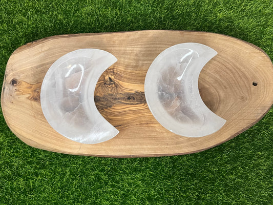 Selenite Moon Bowl