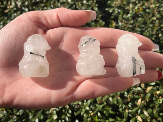 Tourmalinated Quartz Snowmen