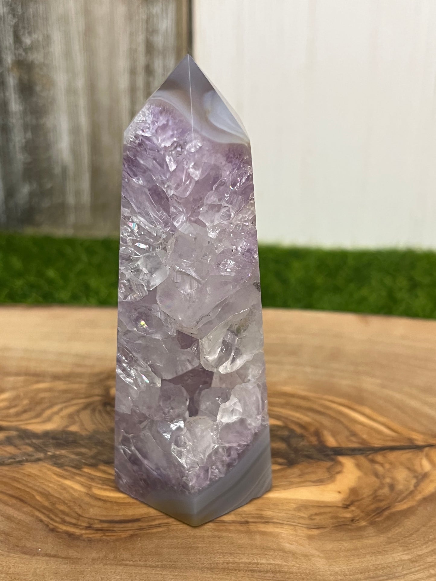 Druzy Amethyst Agate Tower