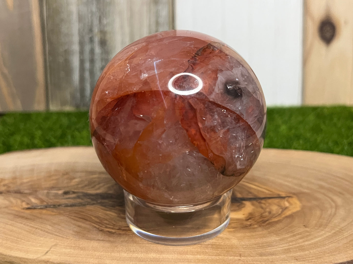 Fire Quartz Sphere From Madagascar