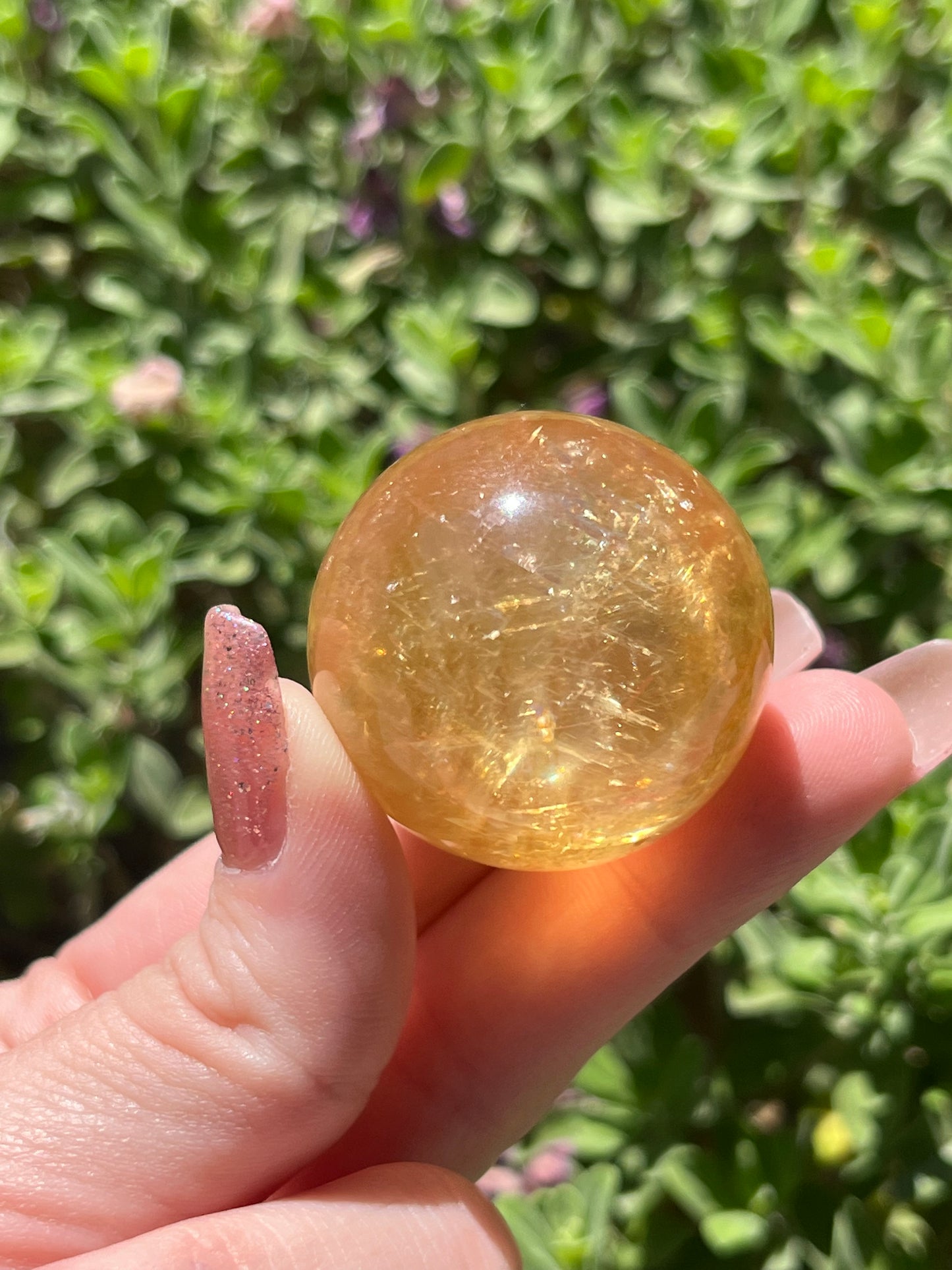 Honey Calcite Small Spheres