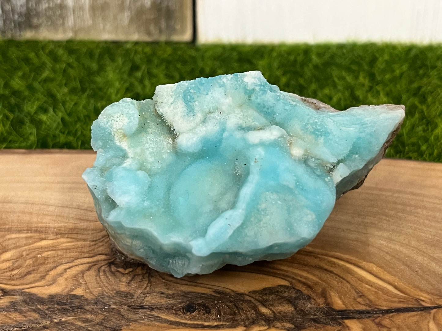 Blue Aragonite Crystal Specimen