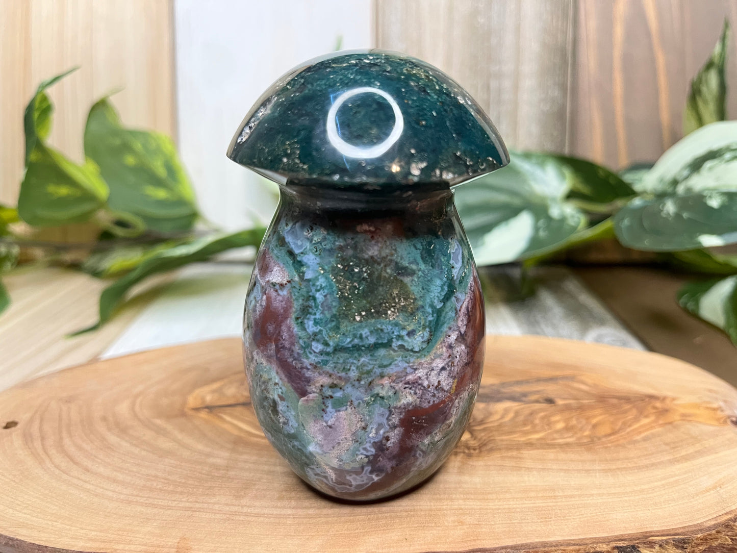 Ocean Jasper Mushroom Carving