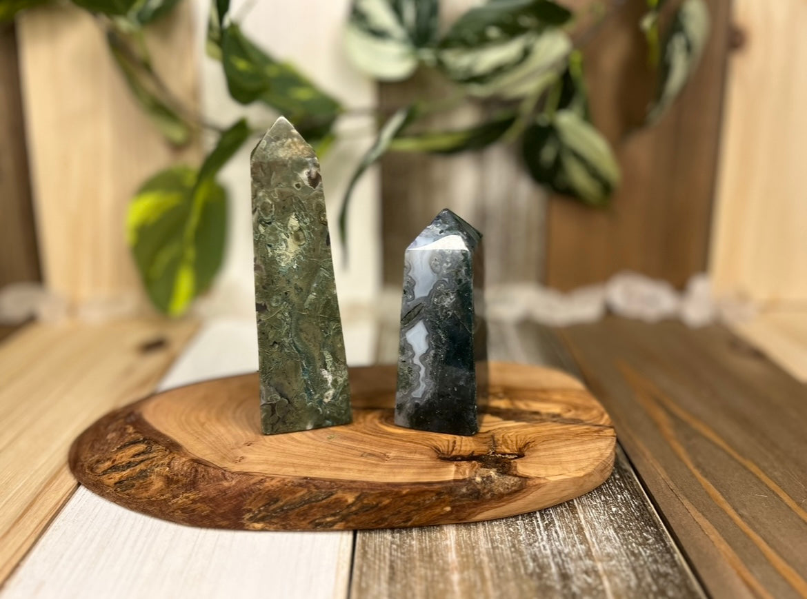 Moss Agate Towers From Indonesia