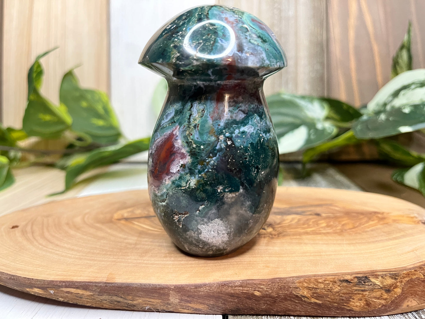 Ocean Jasper Mushroom Carving