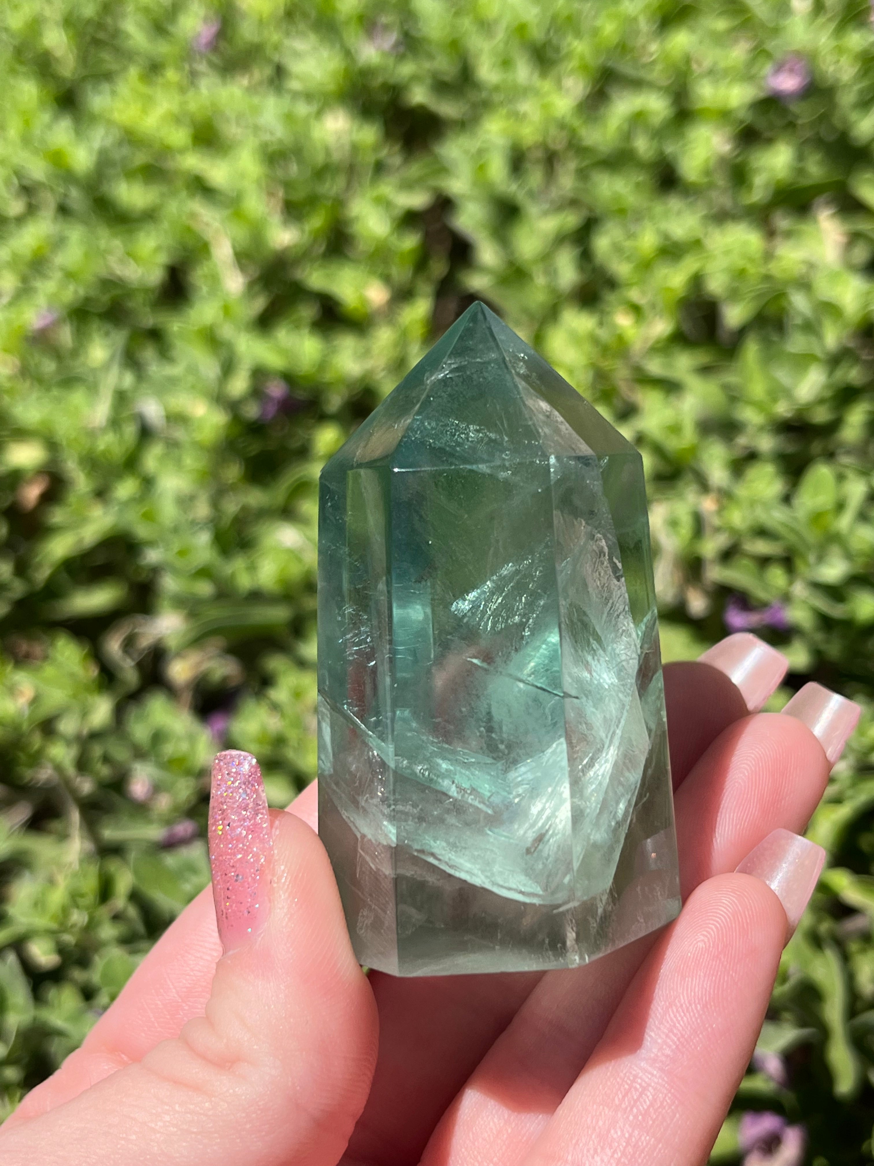 New store High Quality Green Fluorite Tower