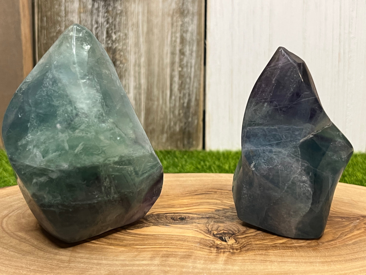 Feather Fluorite Flame Carving