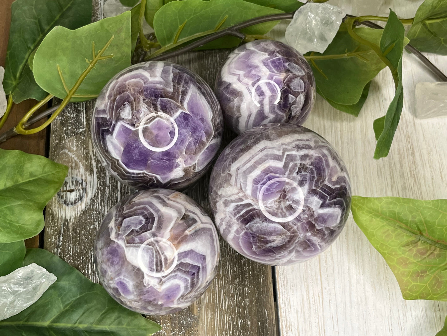 Chevron Amethyst Sphere