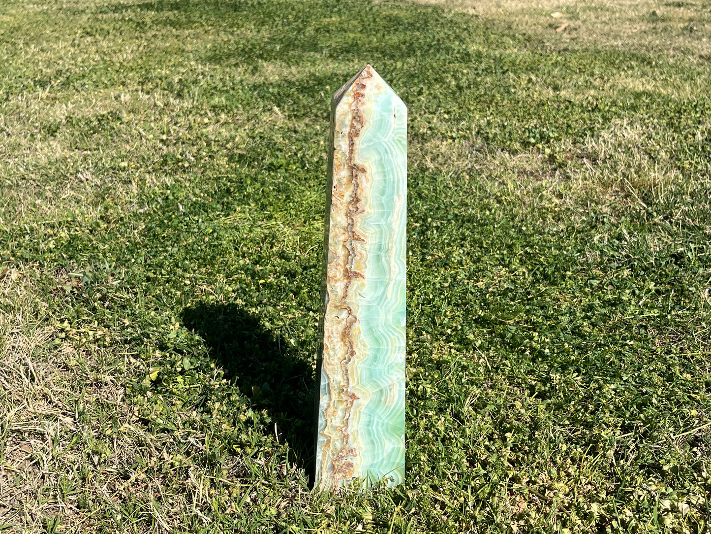 Extra Large Pistachio Calcite Tower From Pakistan