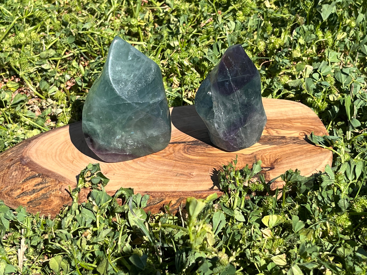 Feather Fluorite Flame Carving