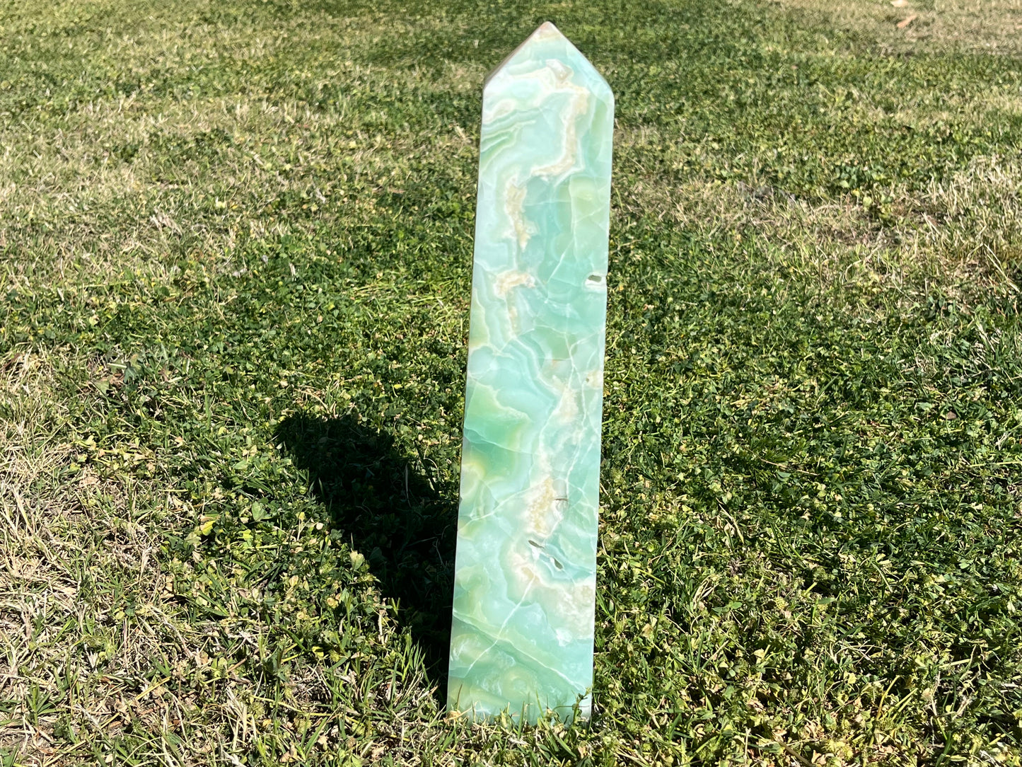 Extra Large Pistachio Calcite Tower From Pakistan