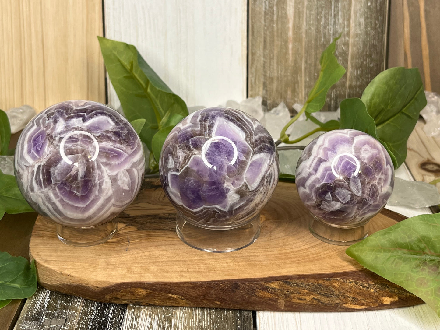 Chevron Amethyst Sphere