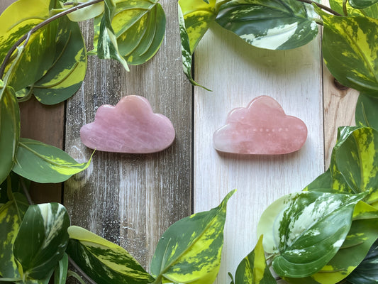 Rose Quartz Cloud Carving