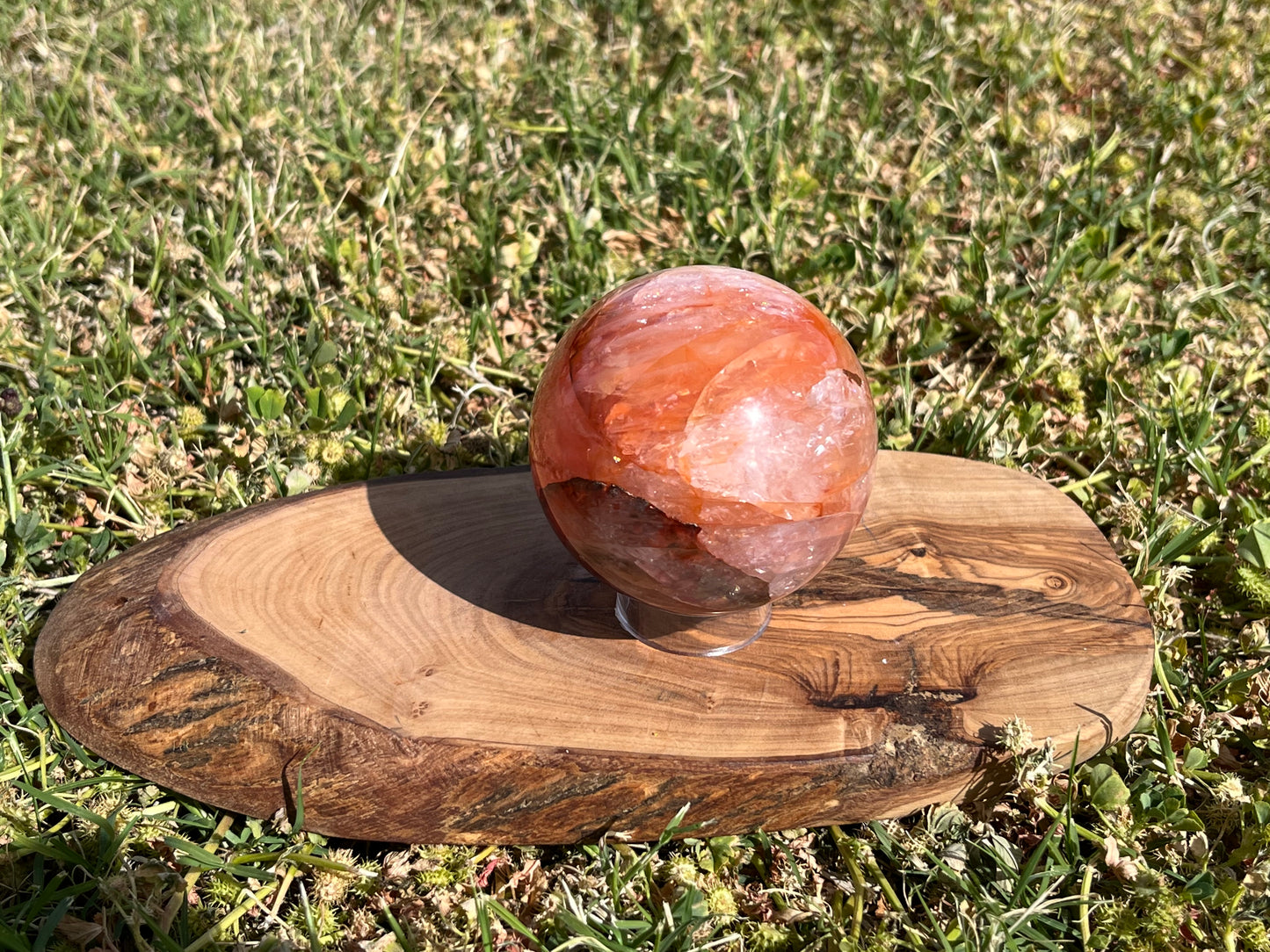 Fire Quartz Sphere From Madagascar