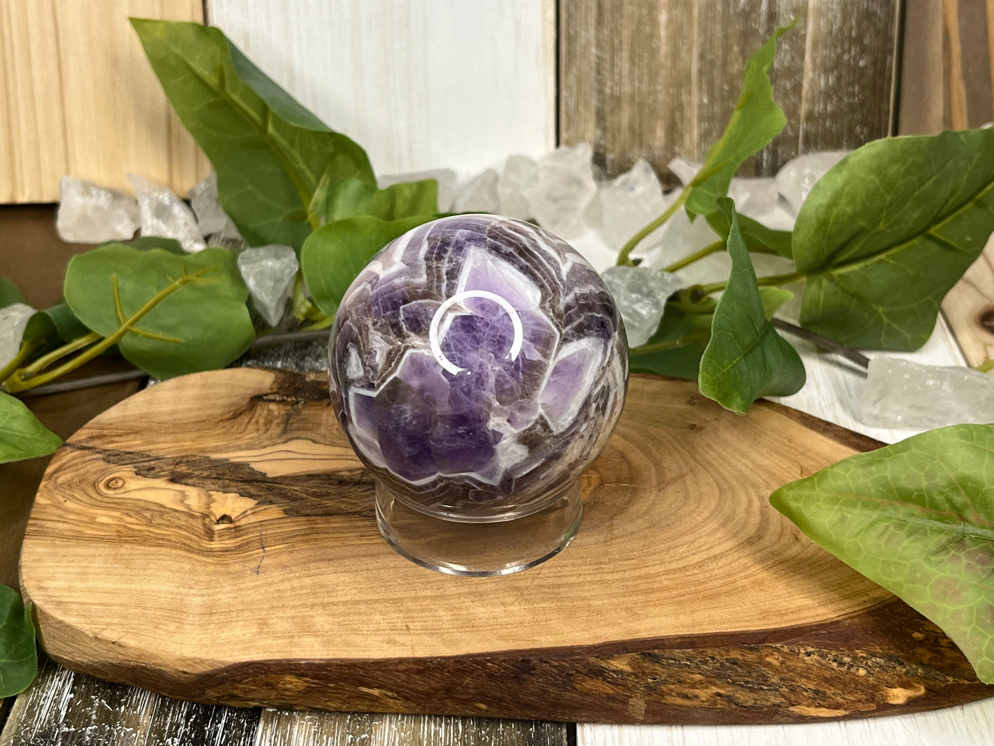 Chevron Amethyst Sphere