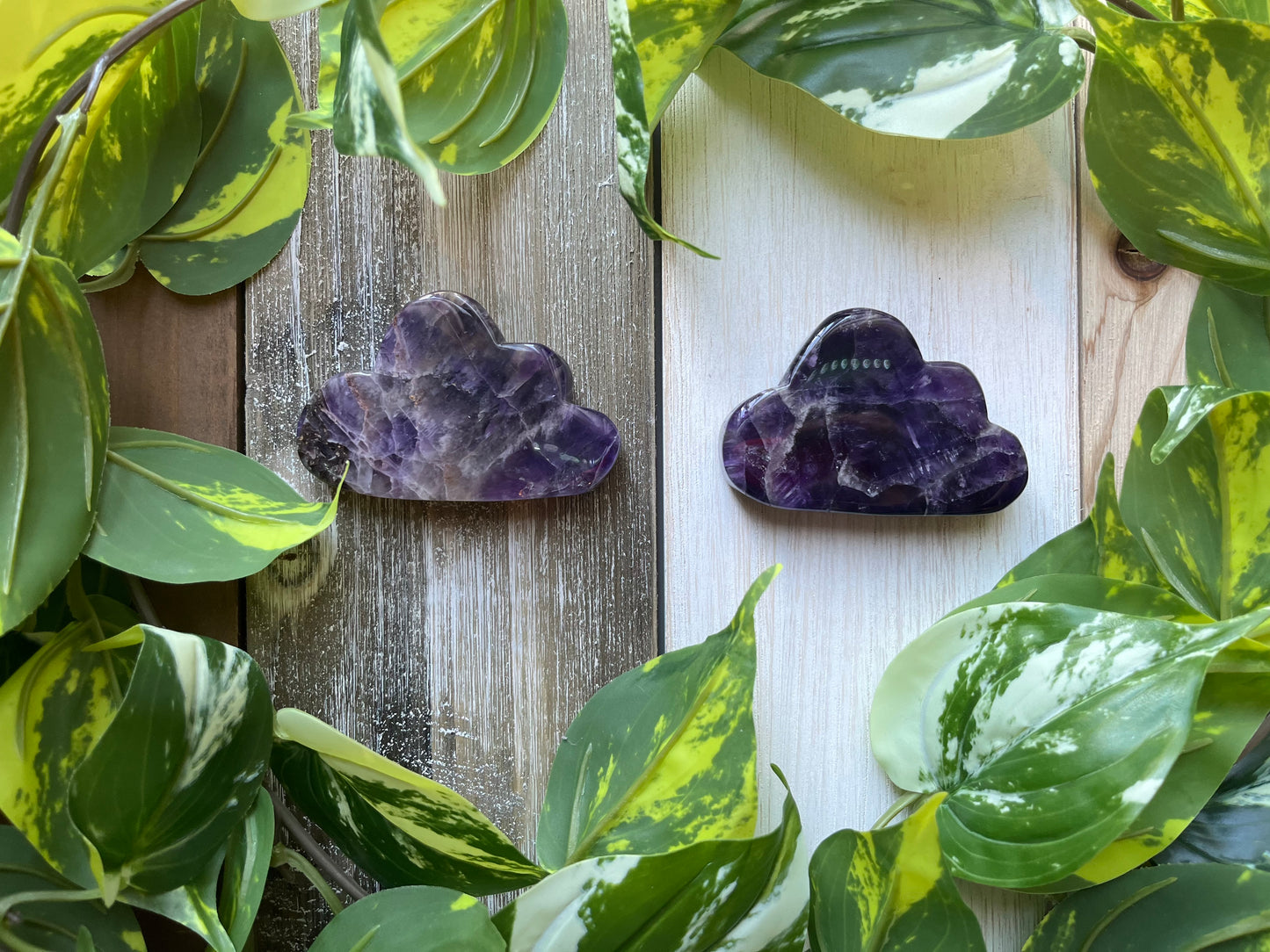 Chevron Amethyst Cloud Carving