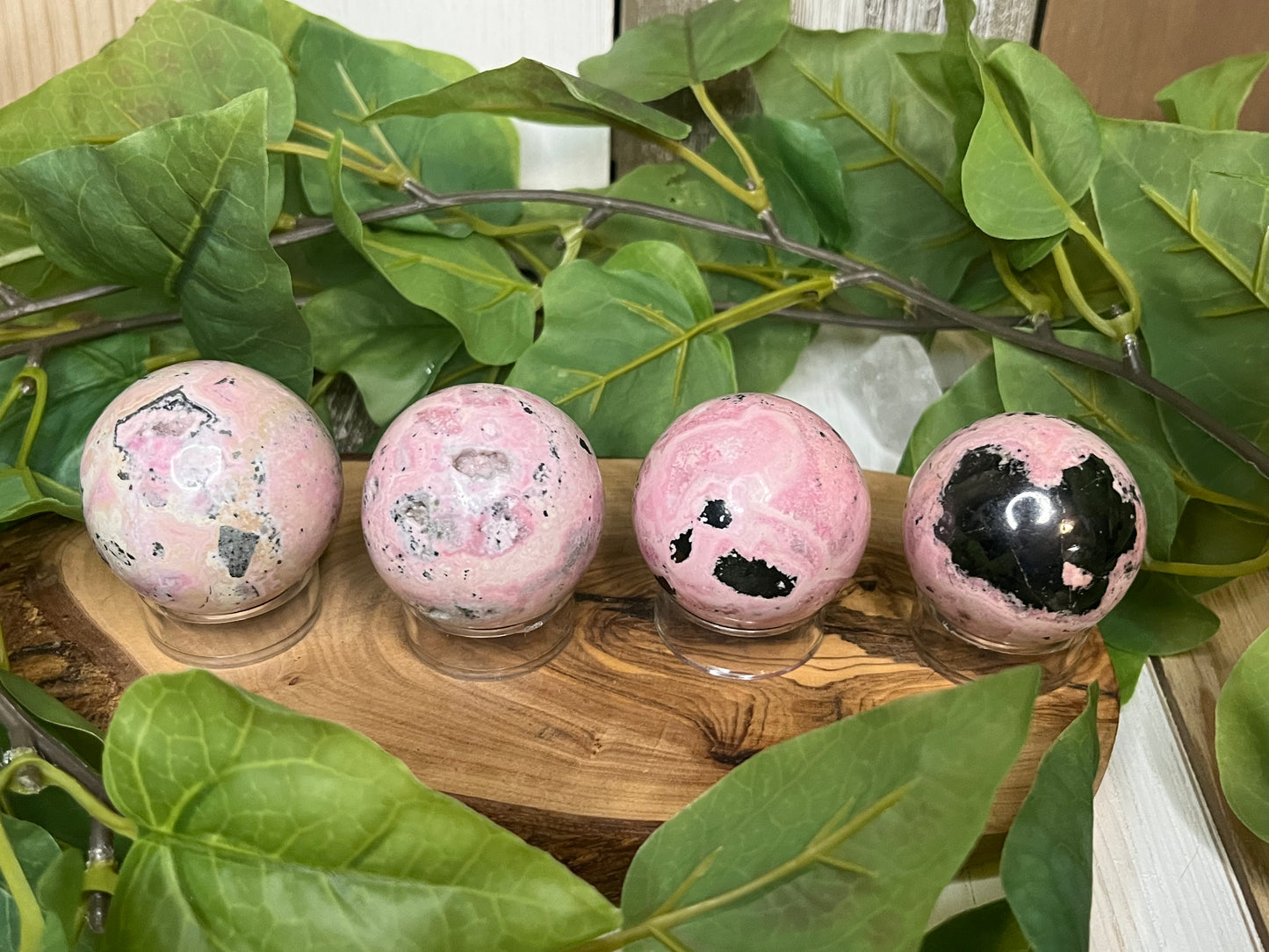 Peruvian Rhodonite Spheres